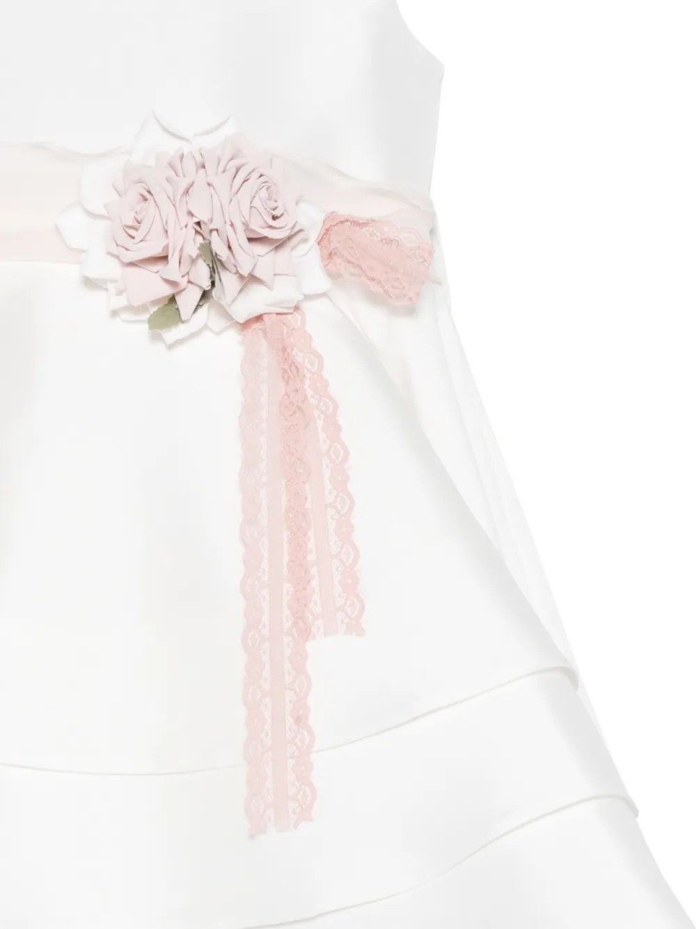 Mimilù Jurk met bloemenpatch Wit