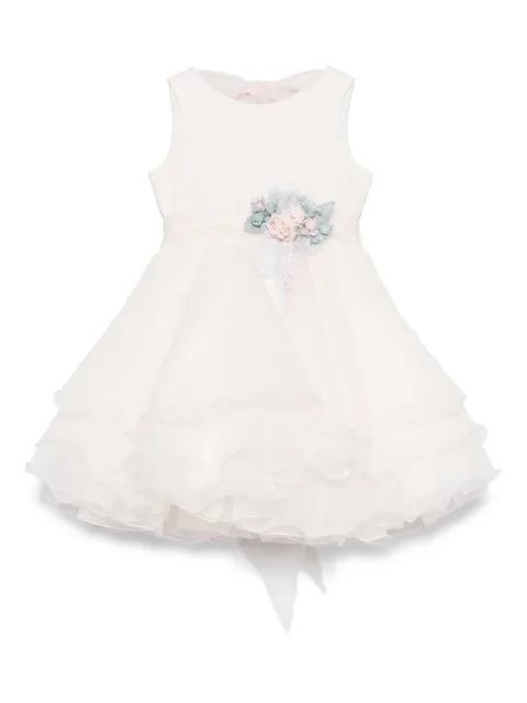 Mimilù floral-appliqué dress