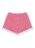 Sleeper gingham-pattern shorts - Red