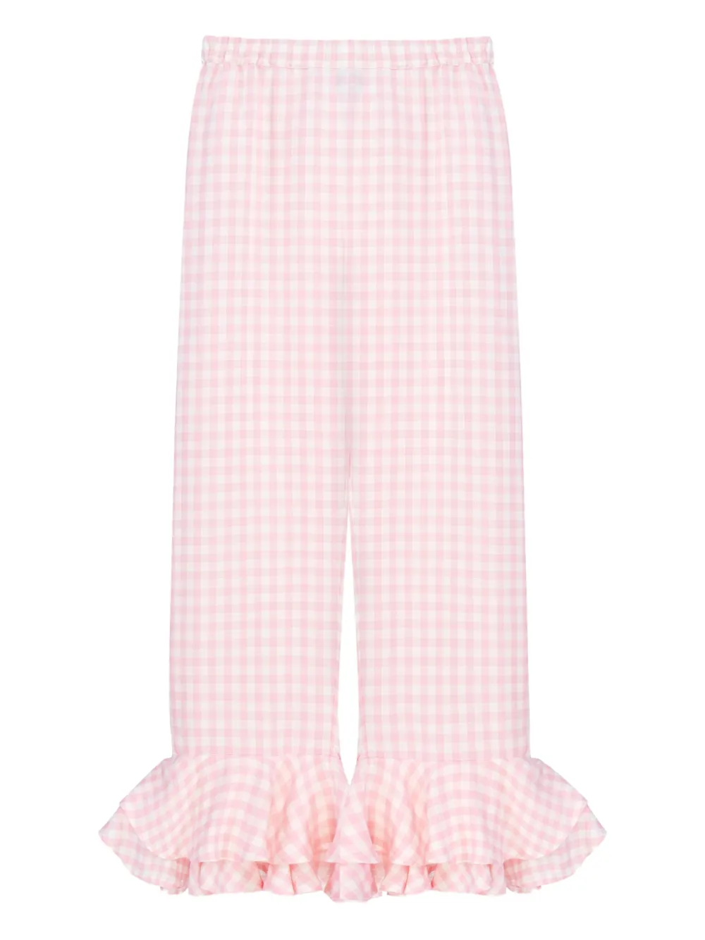 Sleeper Cha-Cha ruffled-hem lounge trousers | Pink | Image 1