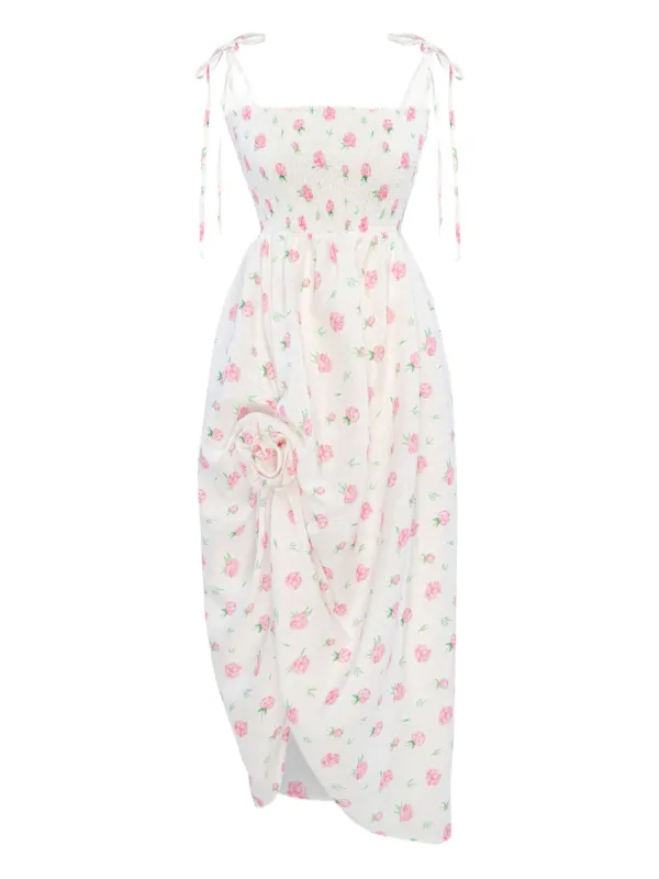 Sleeper floral-print Midi Dress | White | FARFETCH OM