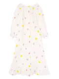 Sleeper floral-print button-up dress - White