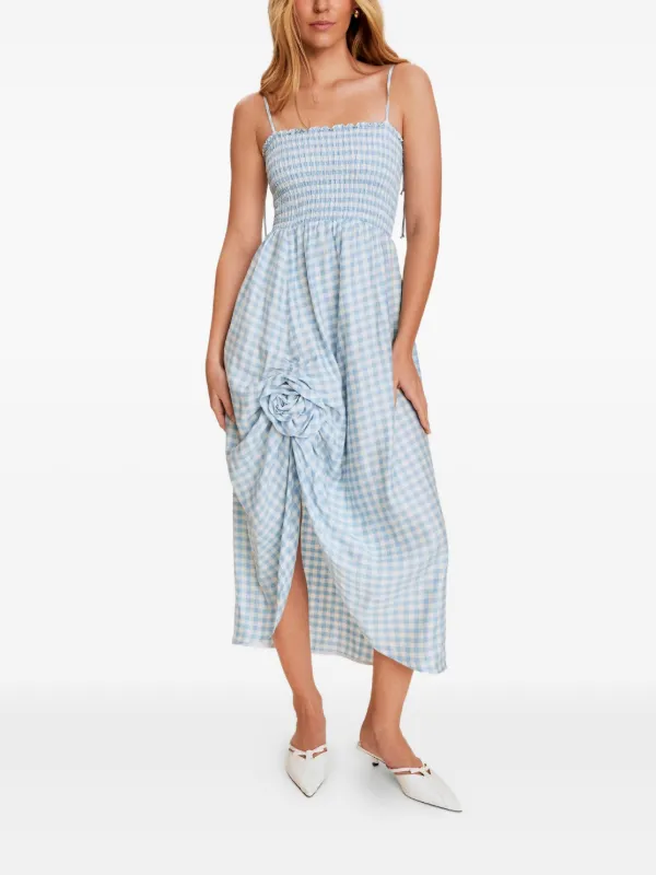 Sleeper gingham-pattern Midi Dress | Blue | FARFETCH