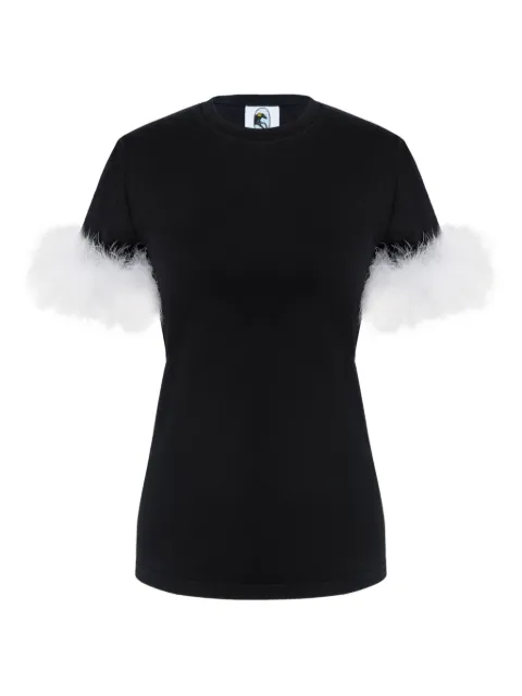 Sleeper feather-embellished T-shirt