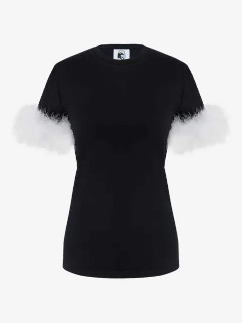 Sleeper t-shirt à ourlet en plumes