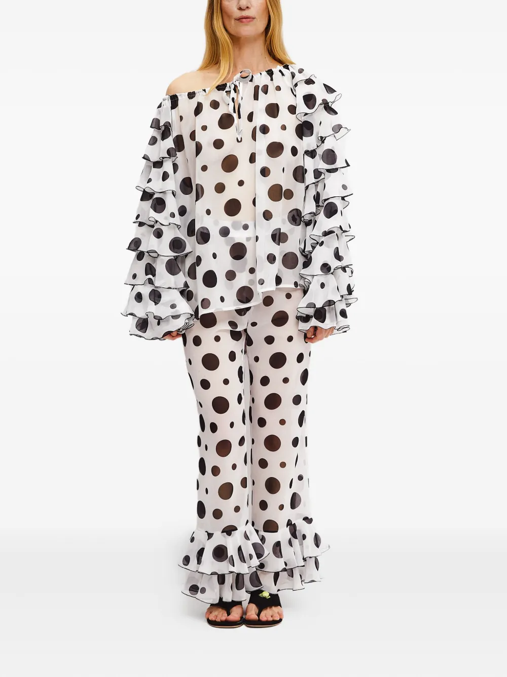 Sleeper polka-dot ruffled trousers | Flared & Bell-Bottom Pants | Image 2