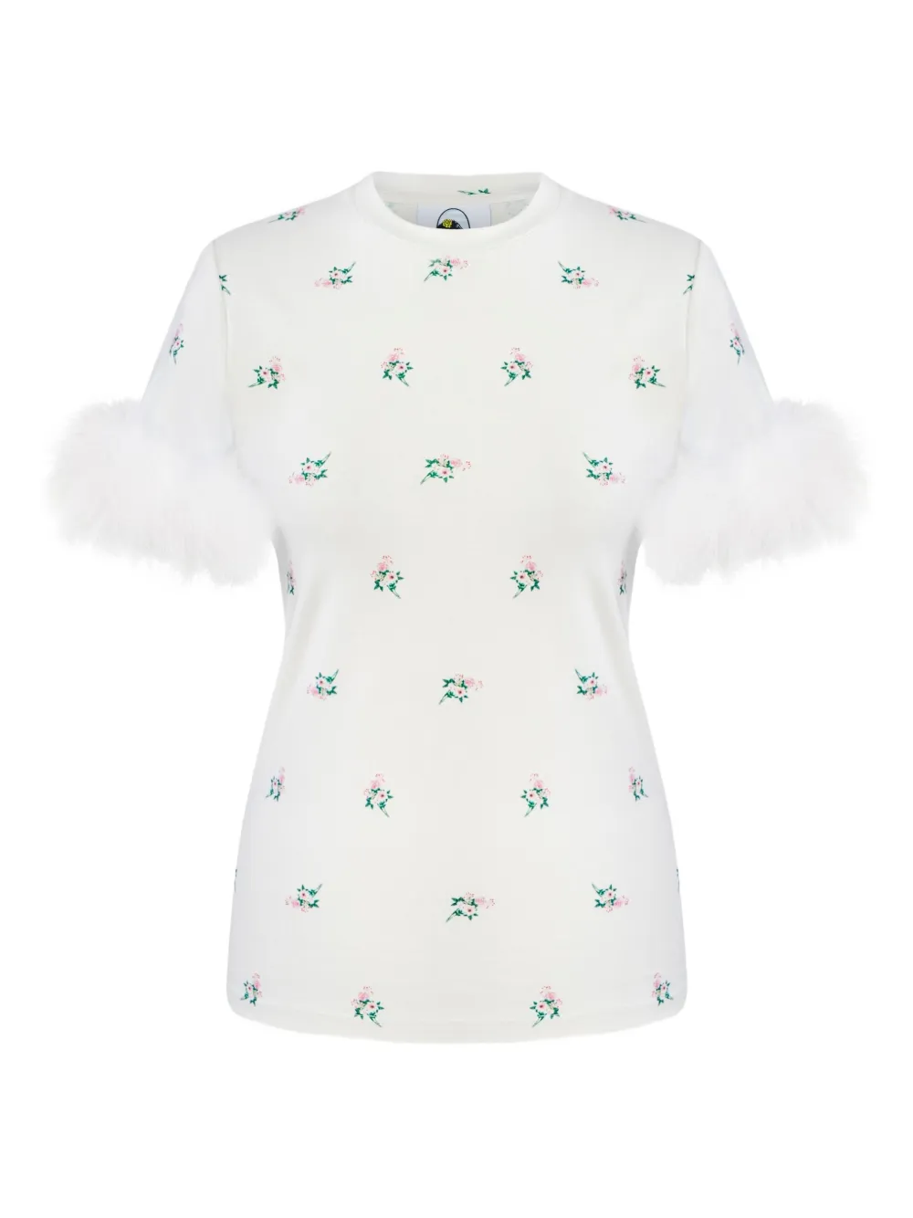 Sleeper Feather-trim T-shirt