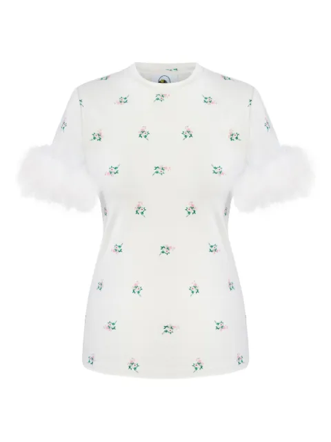 Sleeper T-Shirt mit Federbesatz