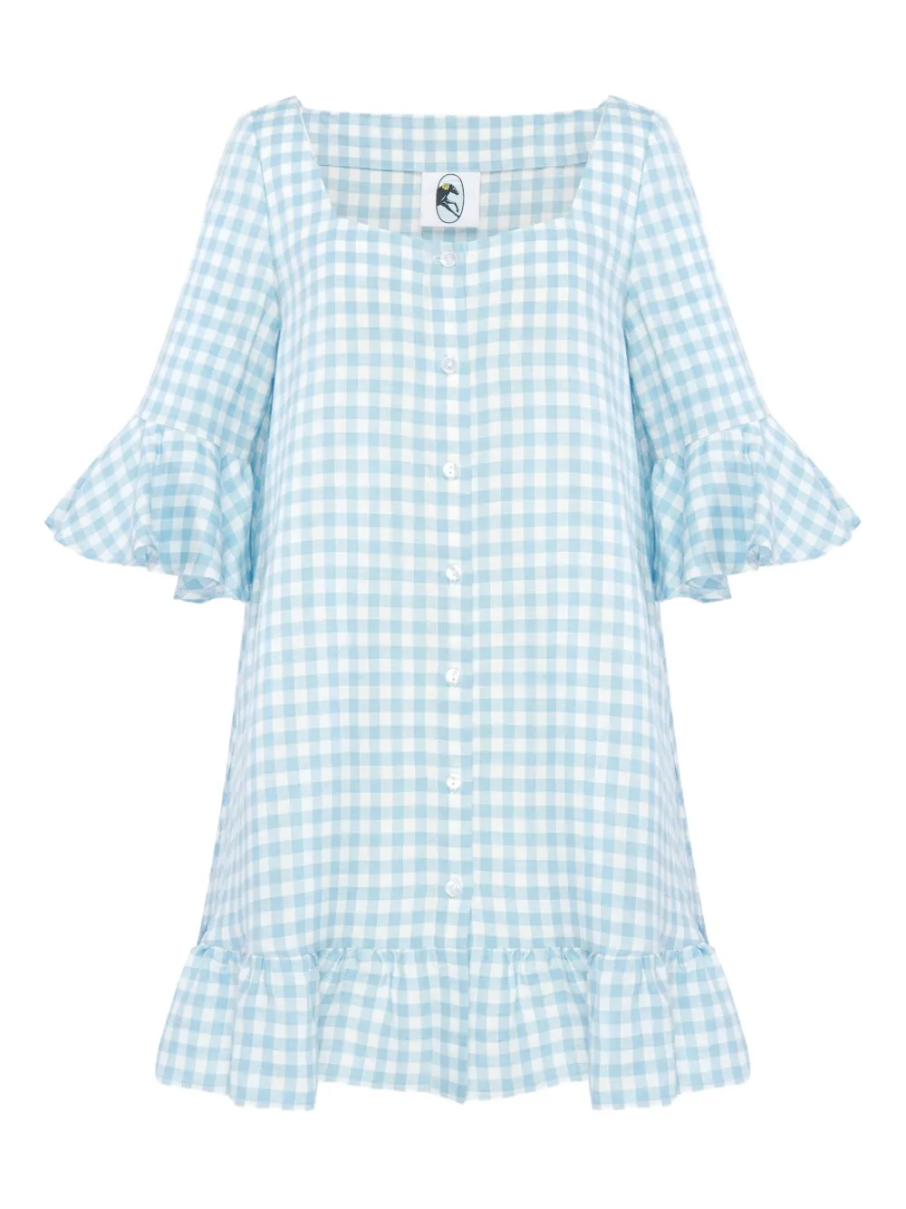 plaid-print mini-dress