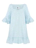 Sleeper plaid-print mini-dress - Blue
