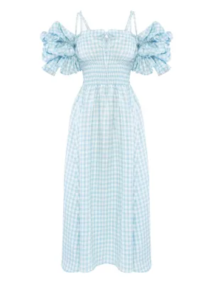 Sleeper Atlanta rose-print Linen Dress | White | FARFETCH