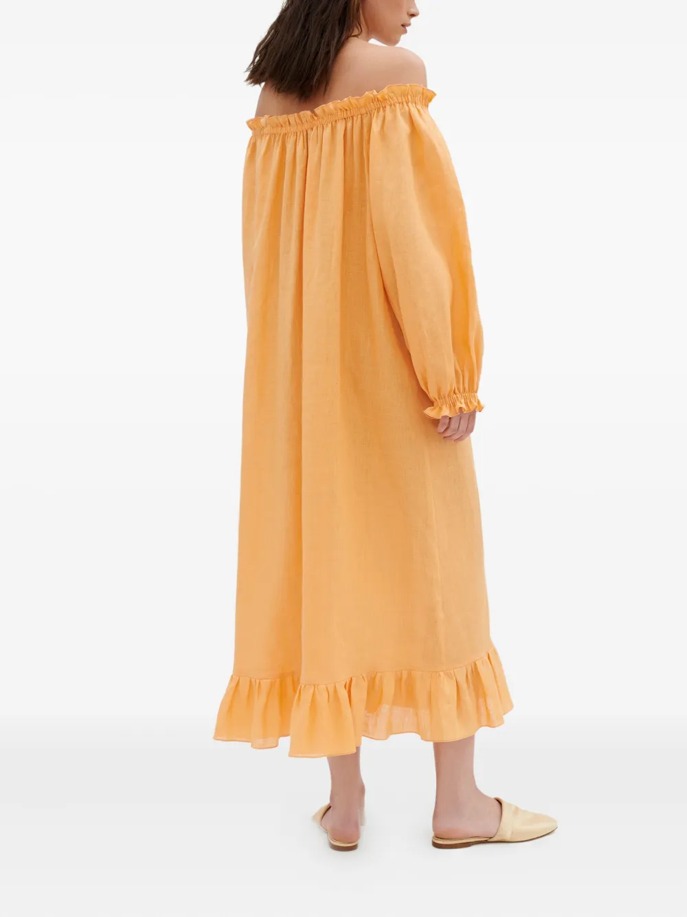 Sleeper Linnen jurk Oranje