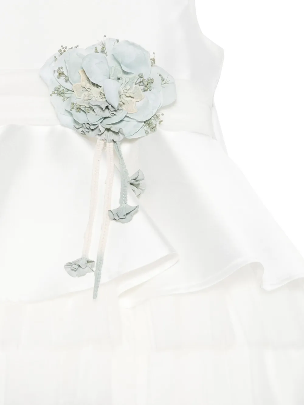 Mimilù Jurk met bloemenpatch Wit