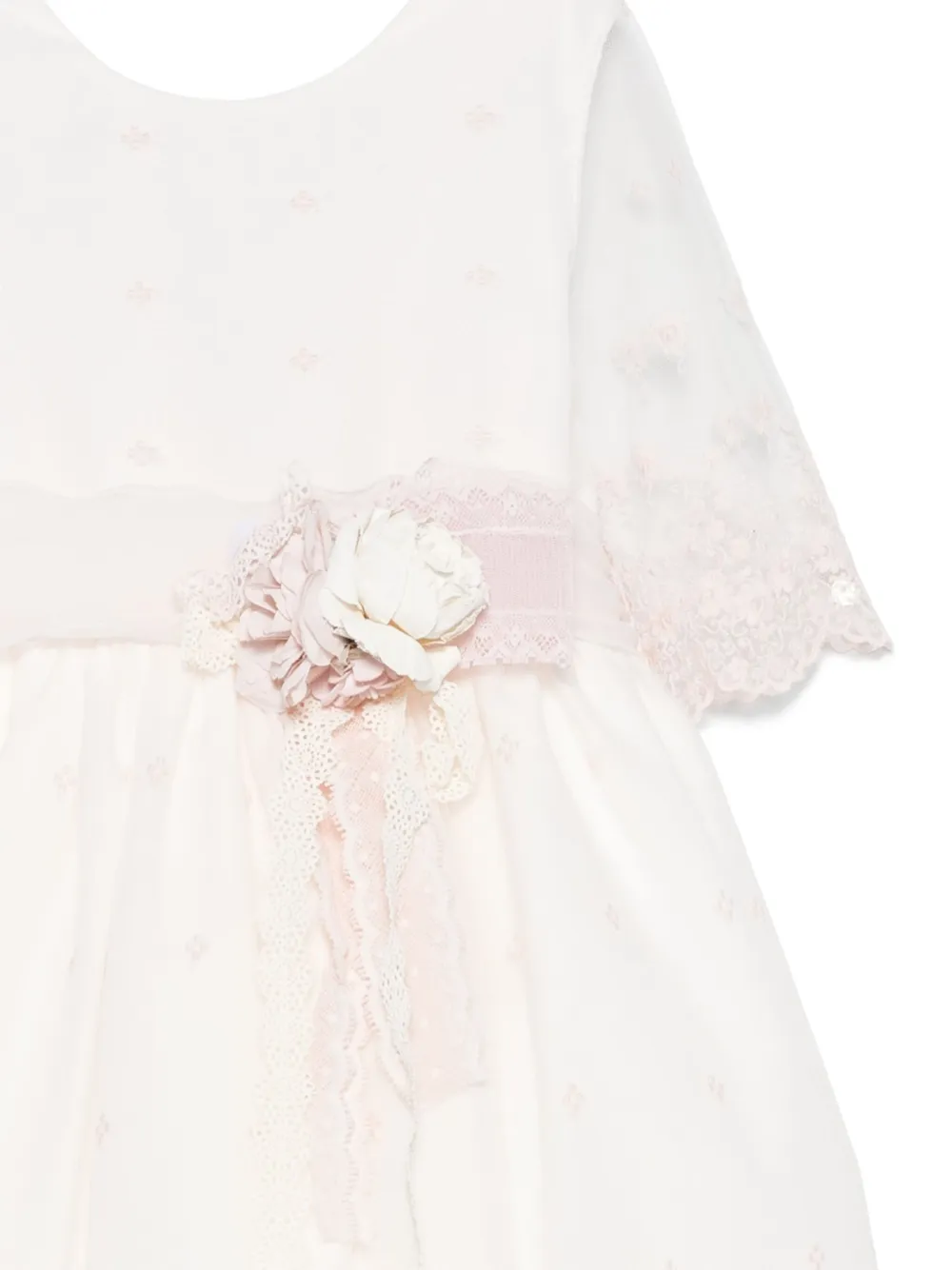 Mimilù Jurk met bloemenpatch Roze