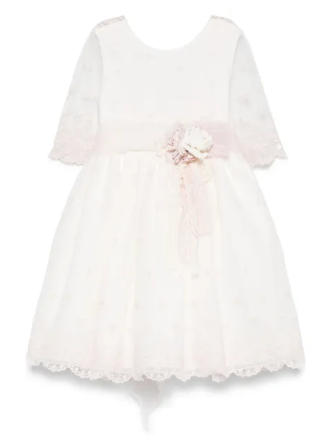 Mimilù floral-appliqué dress