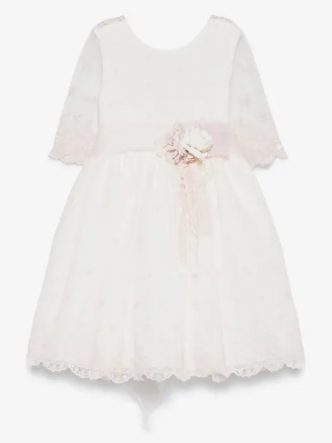 Mimilù robe à fleurs appliquées