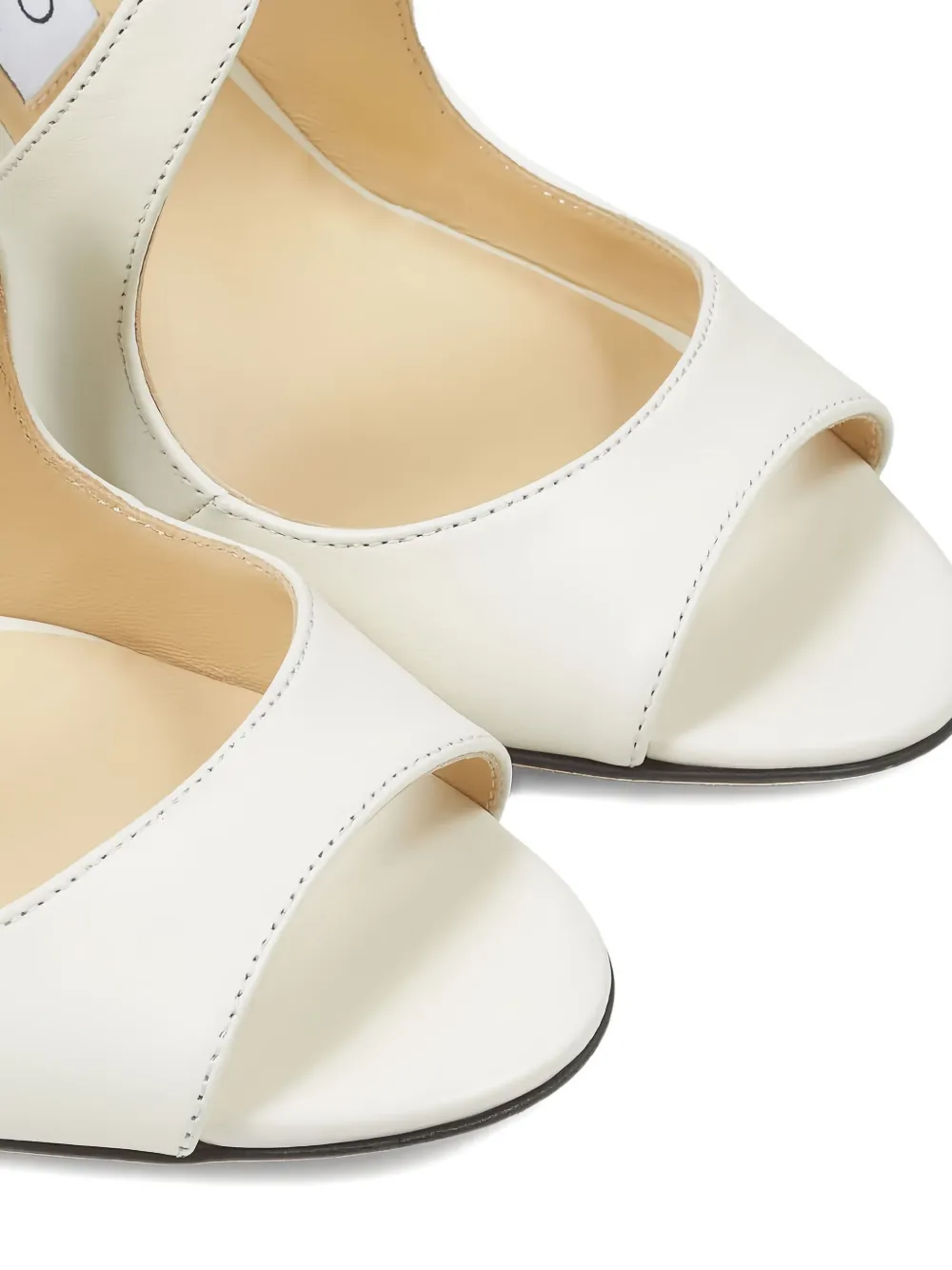 Jimmy Choo 85 mm Emily sandalen met kruisbandjes Wit