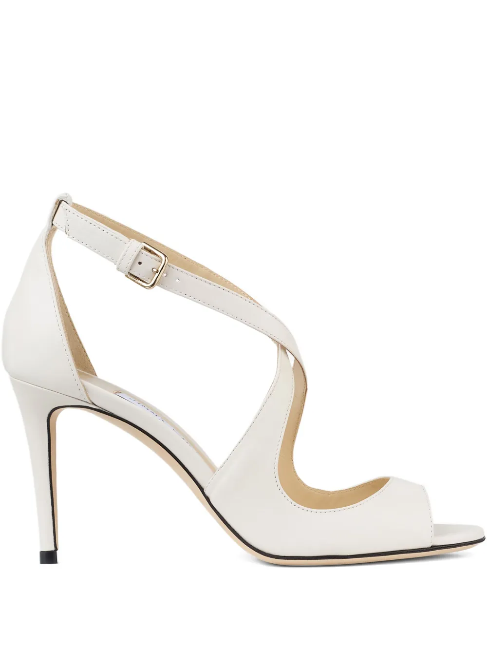 Jimmy Choo 85 mm Emily sandalen met kruisbandjes Wit