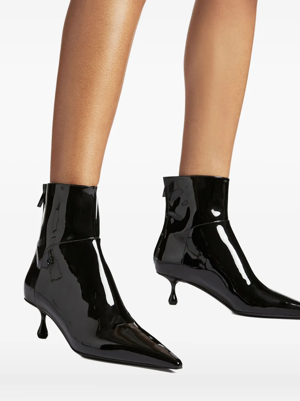 Jimmy Choo 50mm Cycas pointed-toe patent leather boots Black