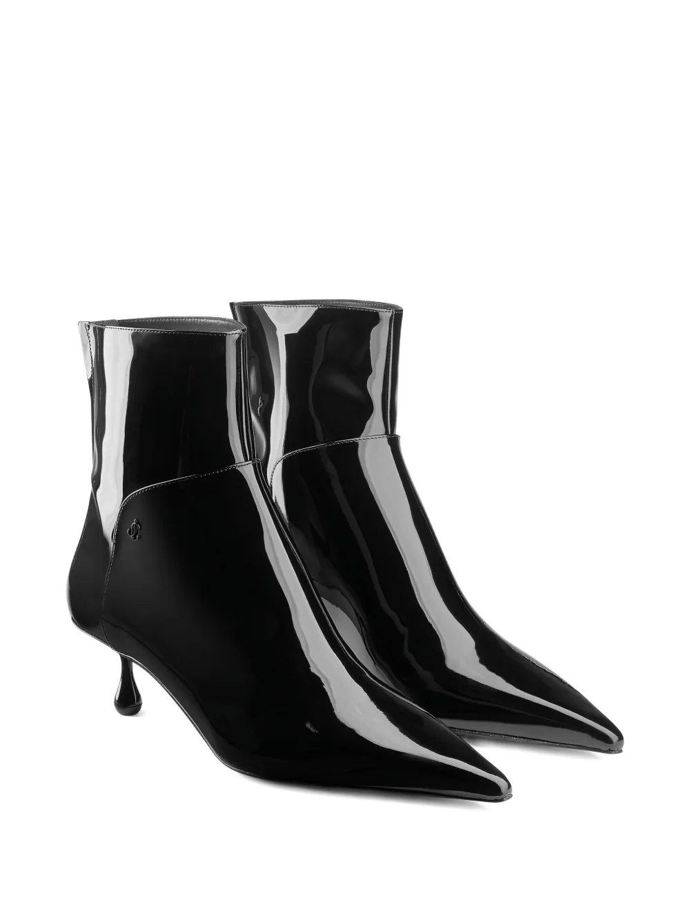 Jimmy Choo 50mm Cycas pointed-toe patent leather boots Black