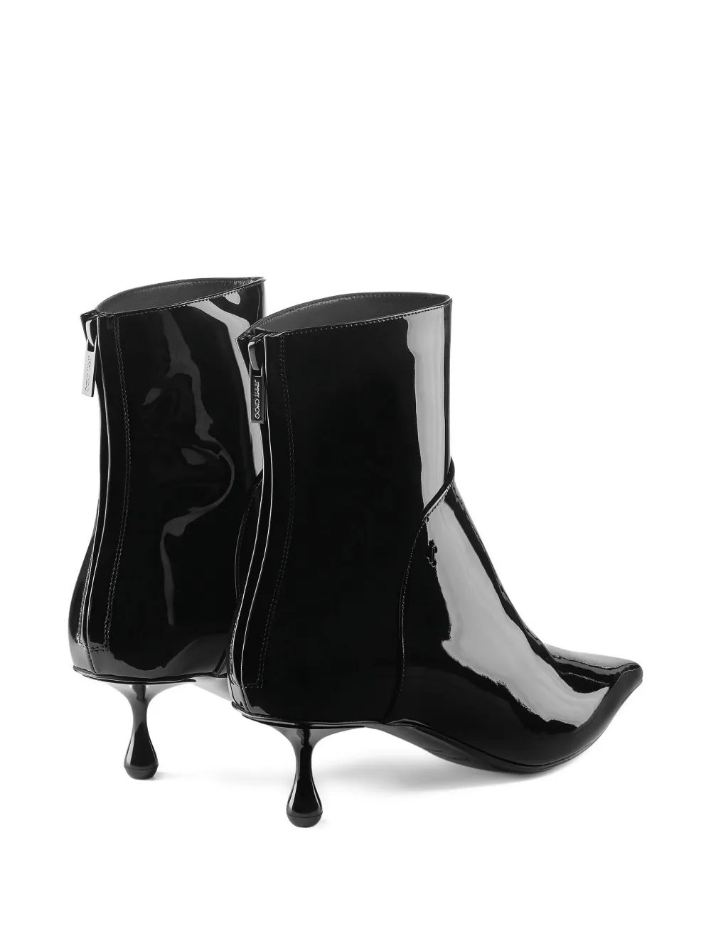 Jimmy Choo 50mm Cycas pointed-toe patent leather boots Black