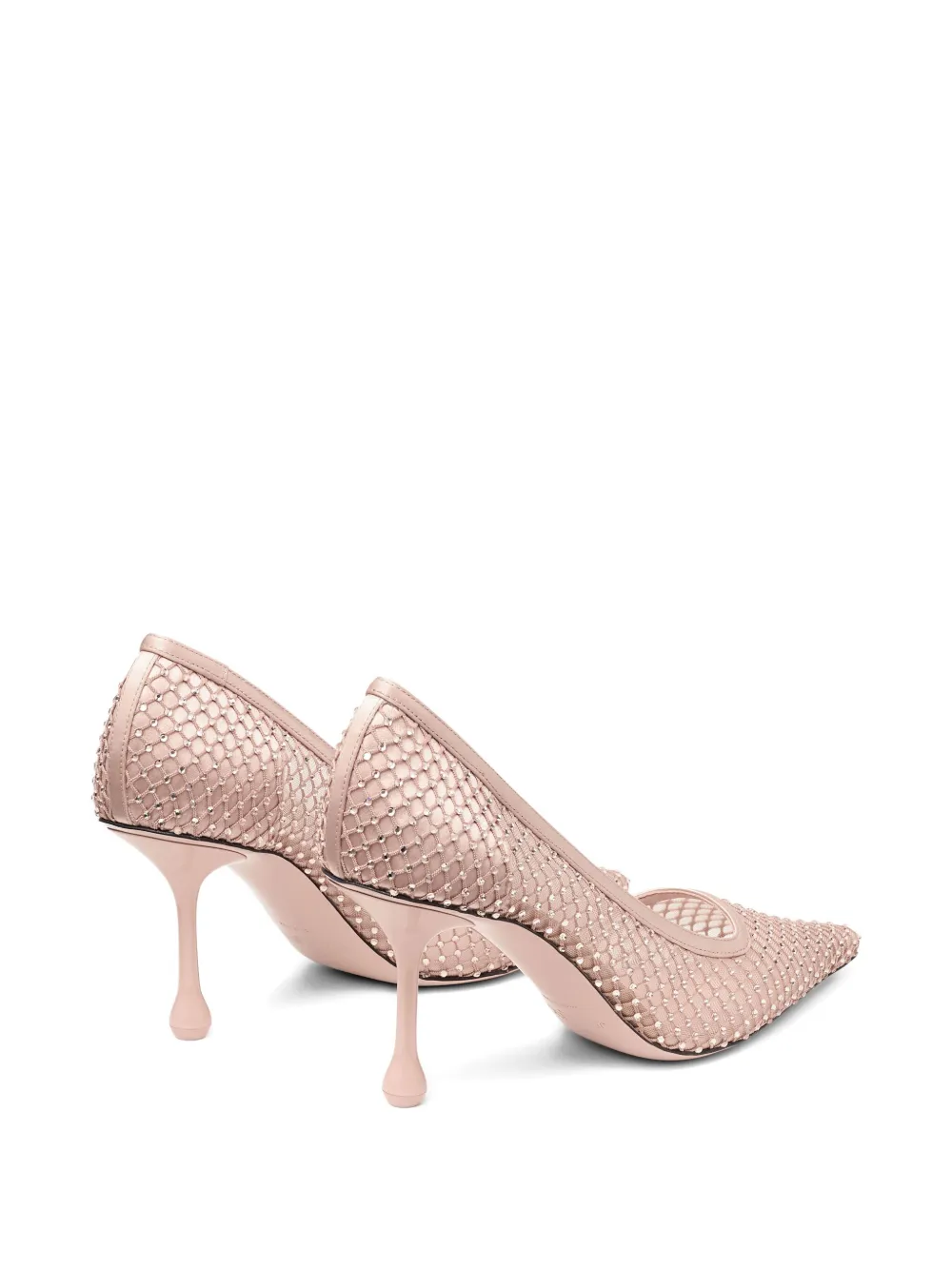 Jimmy Choo 80 mm Ixia mesh pumps verfraaid met kristallen Roze