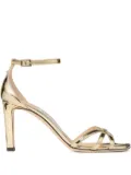Jimmy Choo 85mm Kelsi metallic sandals - GOLD