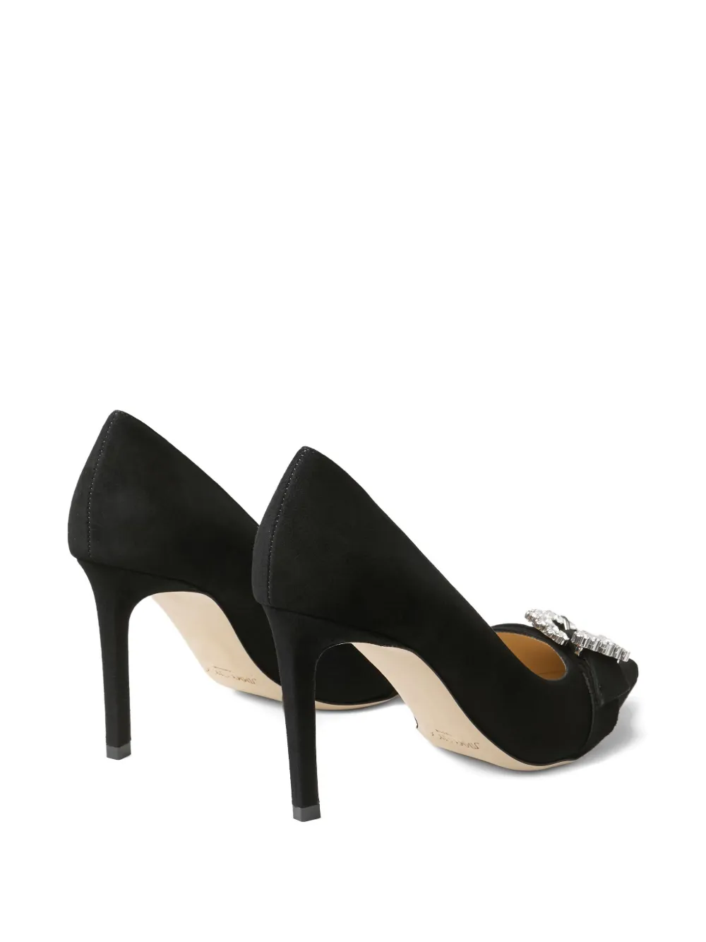 Jimmy Choo 85 mm Cheri pumps met kristallen gesp Zwart
