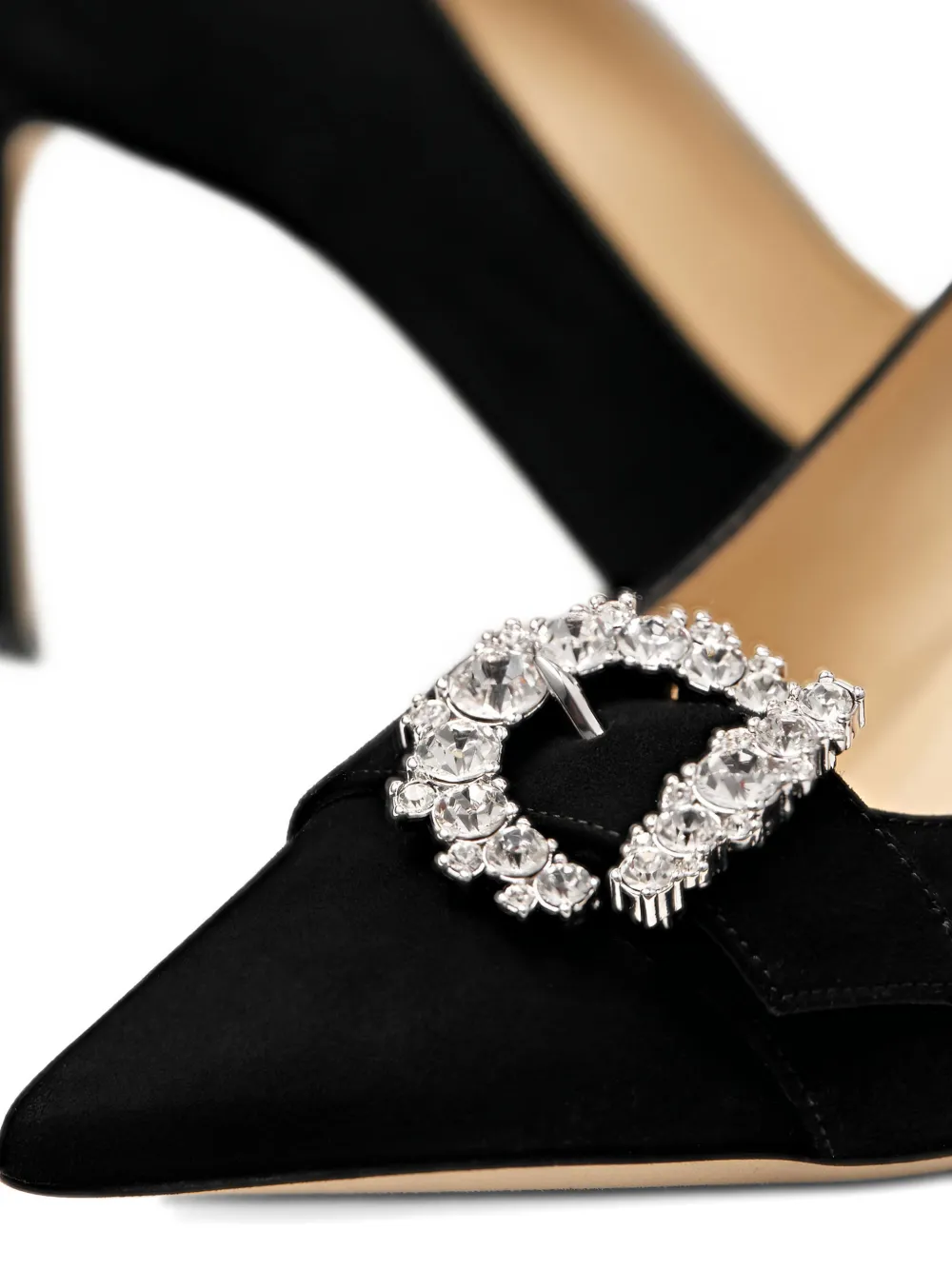 Jimmy Choo 85 mm Cheri pumps met kristallen gesp Zwart