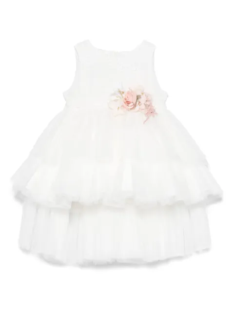 Mimilù floral-appliqué dress