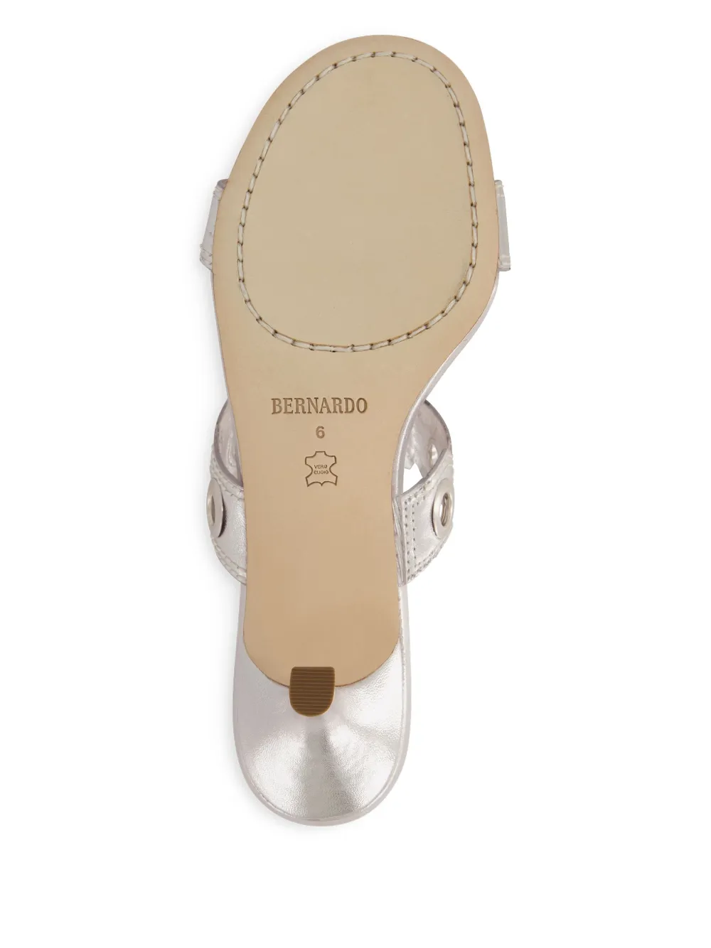 Bernardo eyelet-embellished heeled sandals Silver