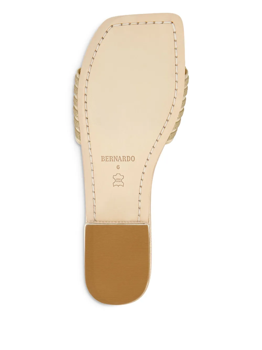 Bernardo Myko striped metallic sandals Gold
