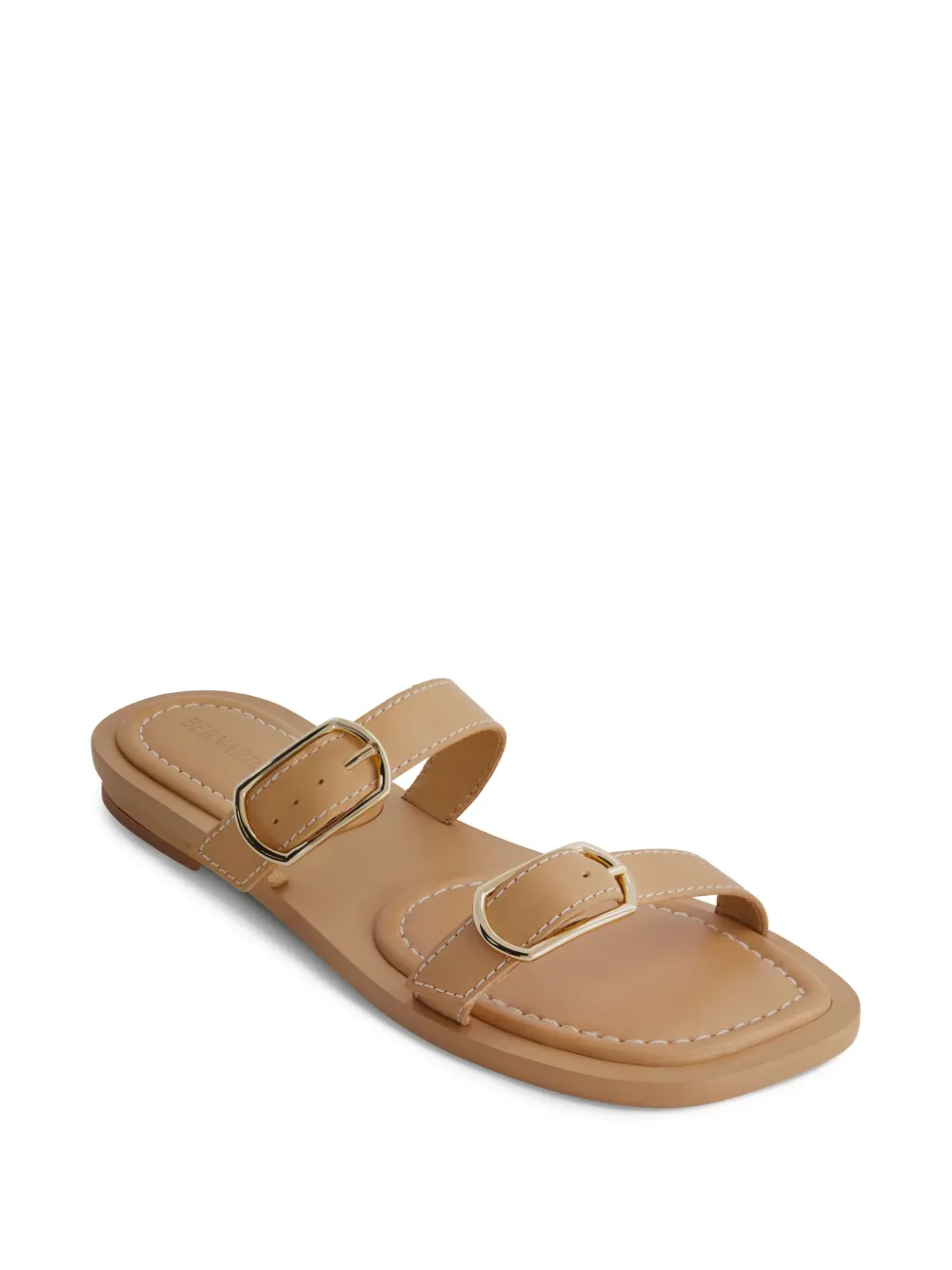 Bernardo Arta double-buckle flat sandals Brown