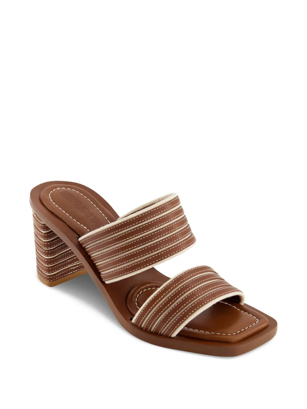 Bernardo 70mm Bari striped sandals Brown