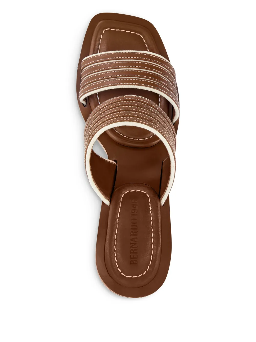 Bernardo 70mm Bari striped sandals Brown