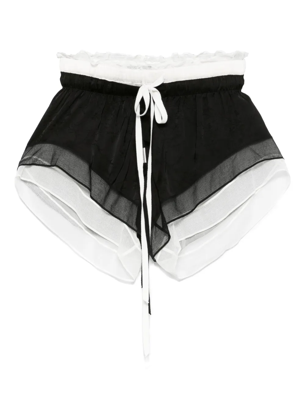 Ann Demeulemeester velvet drawstring shorts | Black | Image 1