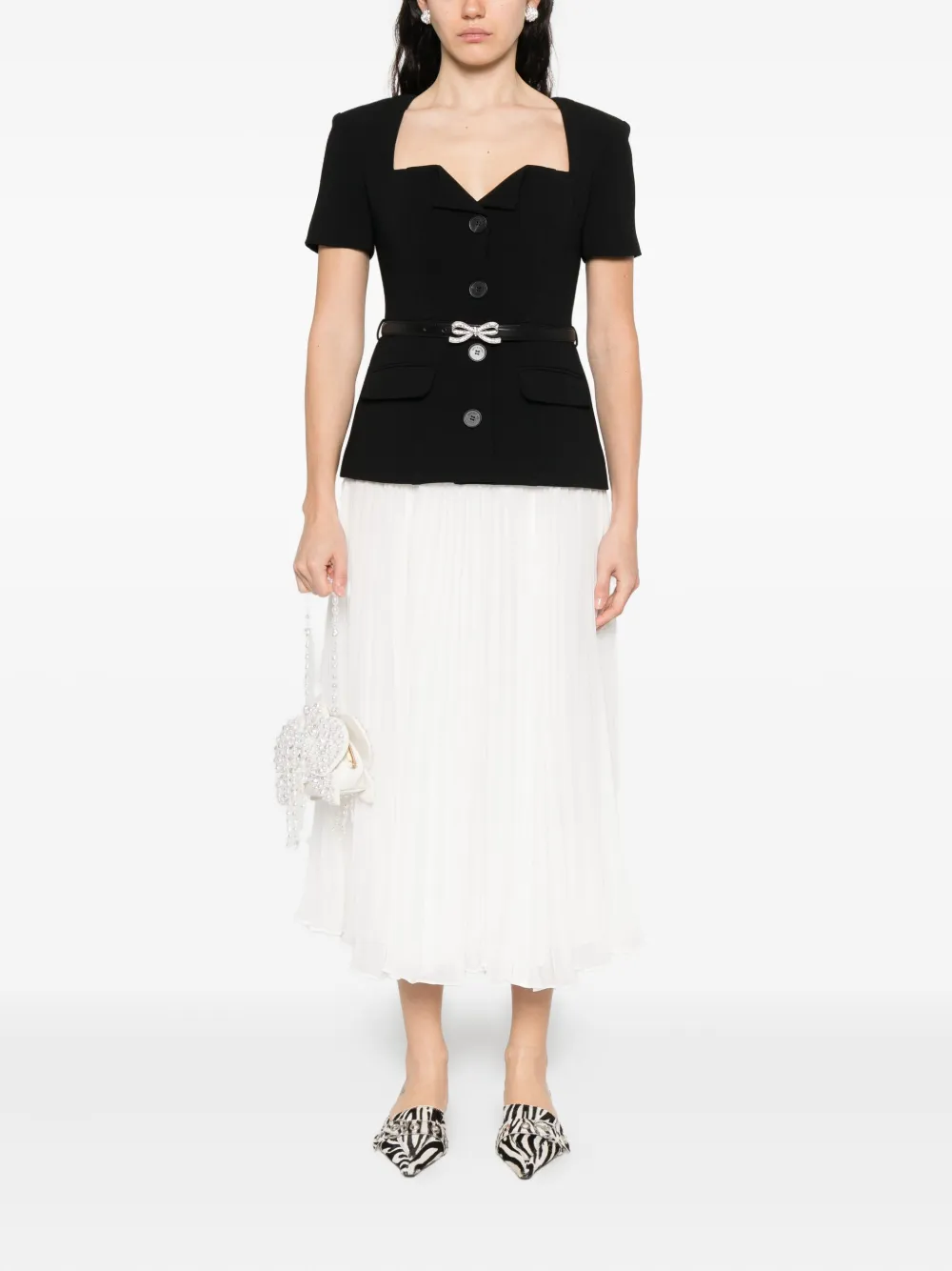 Self-Portrait short sleeve midi dress | Day Dresses | Image 2