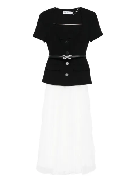 Self-Portrait short sleeve midi dress
