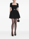 Self-Portrait double-breasted short-sleeves mini dress - Black