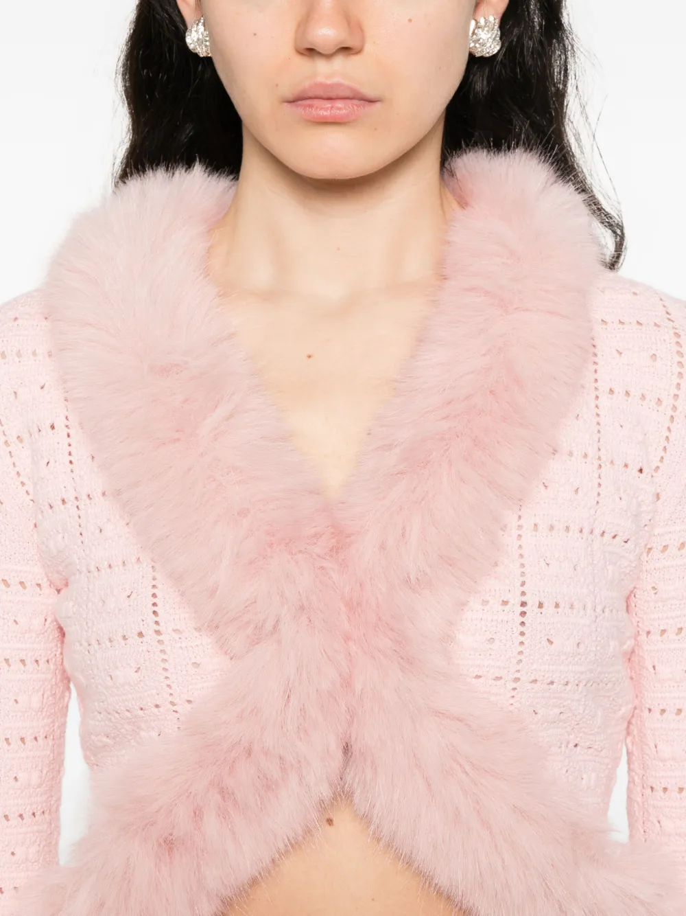 Self-Portrait Vest van katoenmix Roze