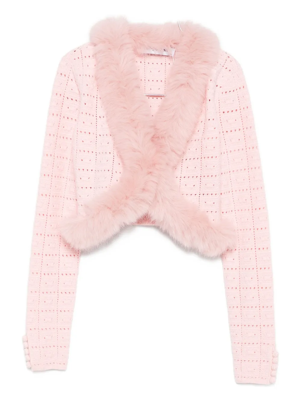 Self-Portrait cotton blend cardigan | Pink | Image 1