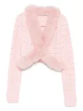 Self-Portrait cotton blend cardigan - Pink
