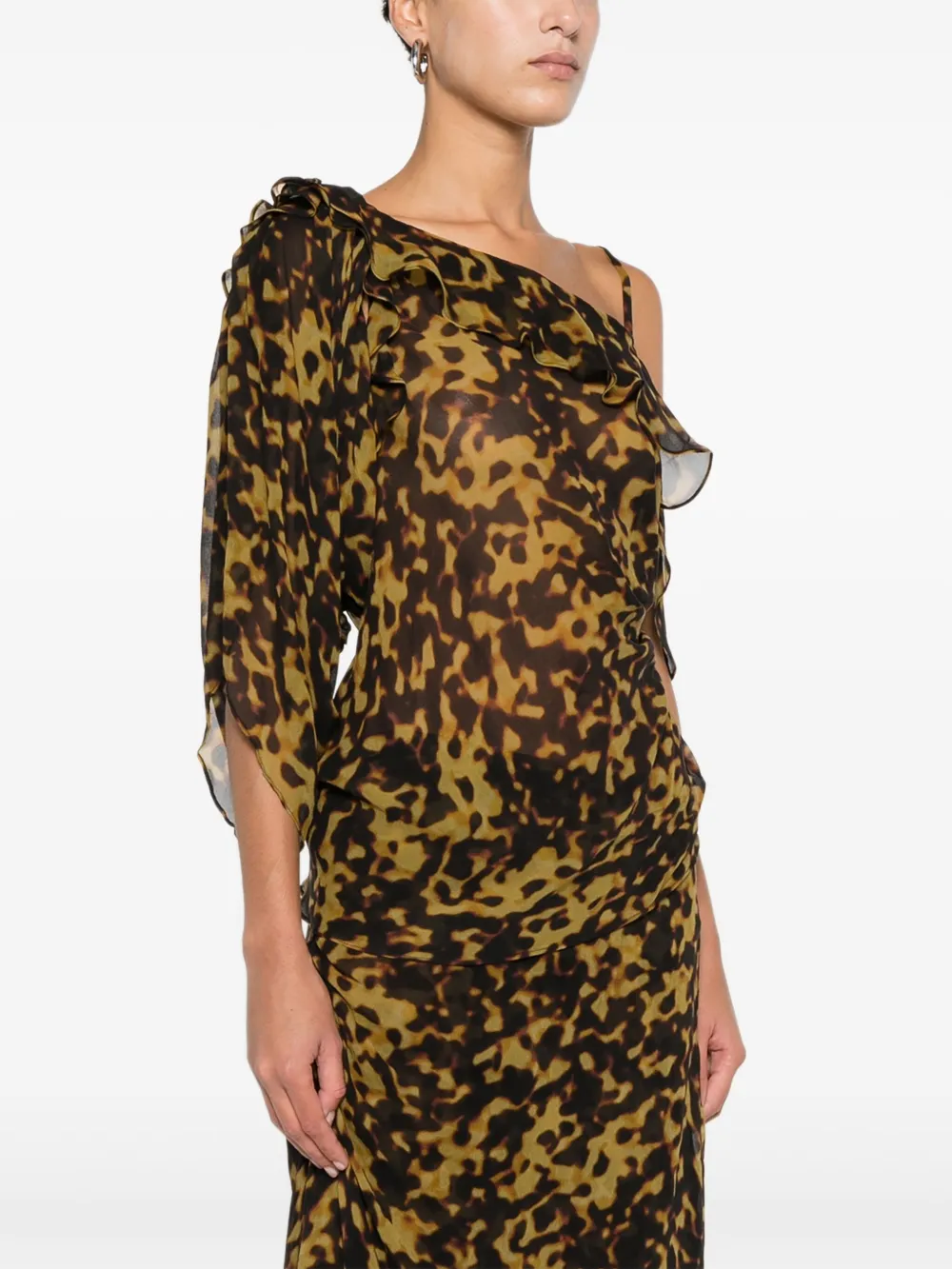 Christopher Esber Gedrapeerde top met ruches Bruin