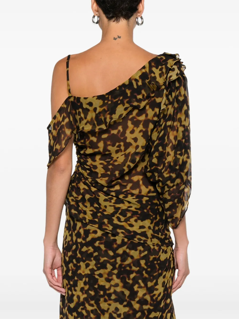 Christopher Esber Gedrapeerde top met ruches Bruin