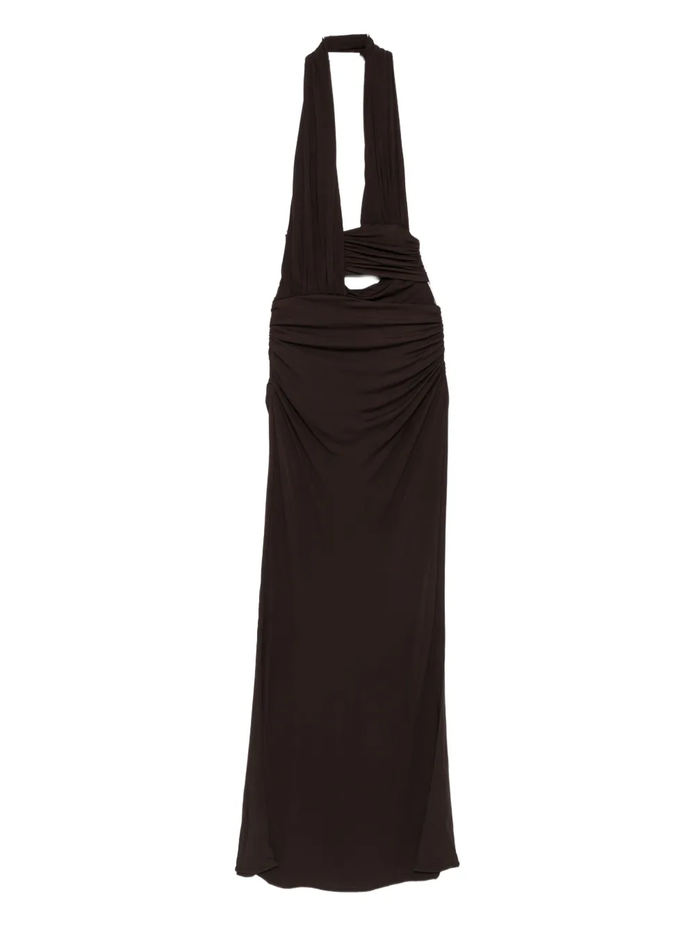 Christopher Esber Draped Cut-out Maxi Dress In Gold