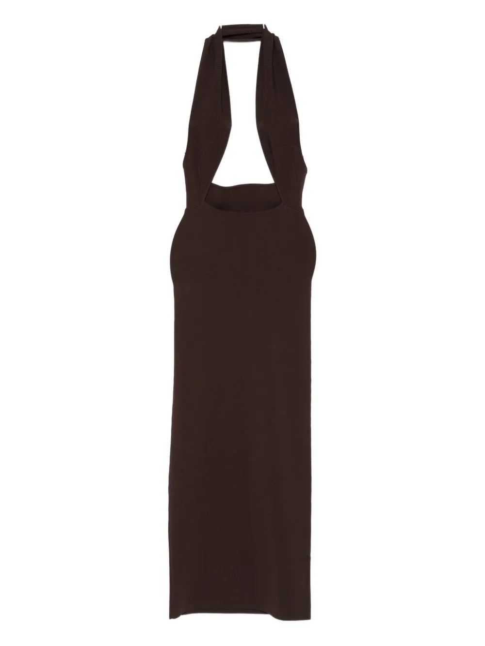 Christopher Esber Slope Halter-neck Maxi Dress In Gold
