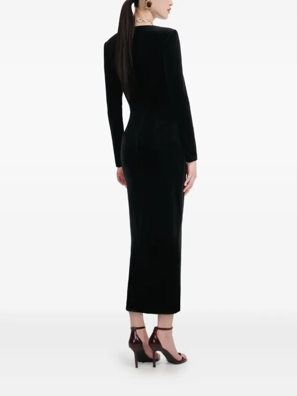 formal summer wedding dresses guest Casette Off Shoulder Velvet Midi Dress main image 0