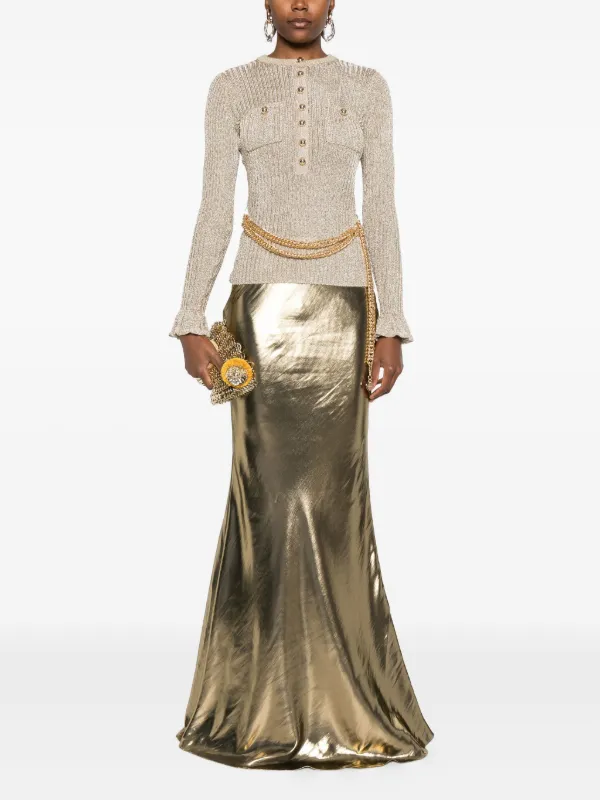 slim fit dress slacks Marysia Strapless Metallic Floral Midi Dress main image 1