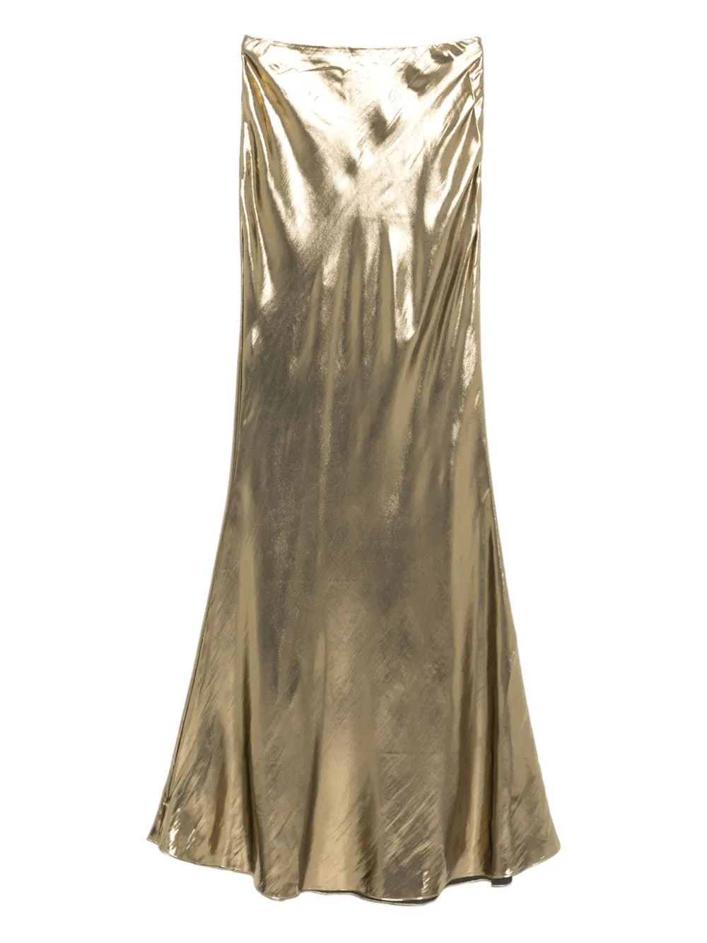 Self-Portrait metallic-effect maxi skirt - ゴールドトーン Self-Portrait metallic-effect maxi skirt - ゴールドトーン