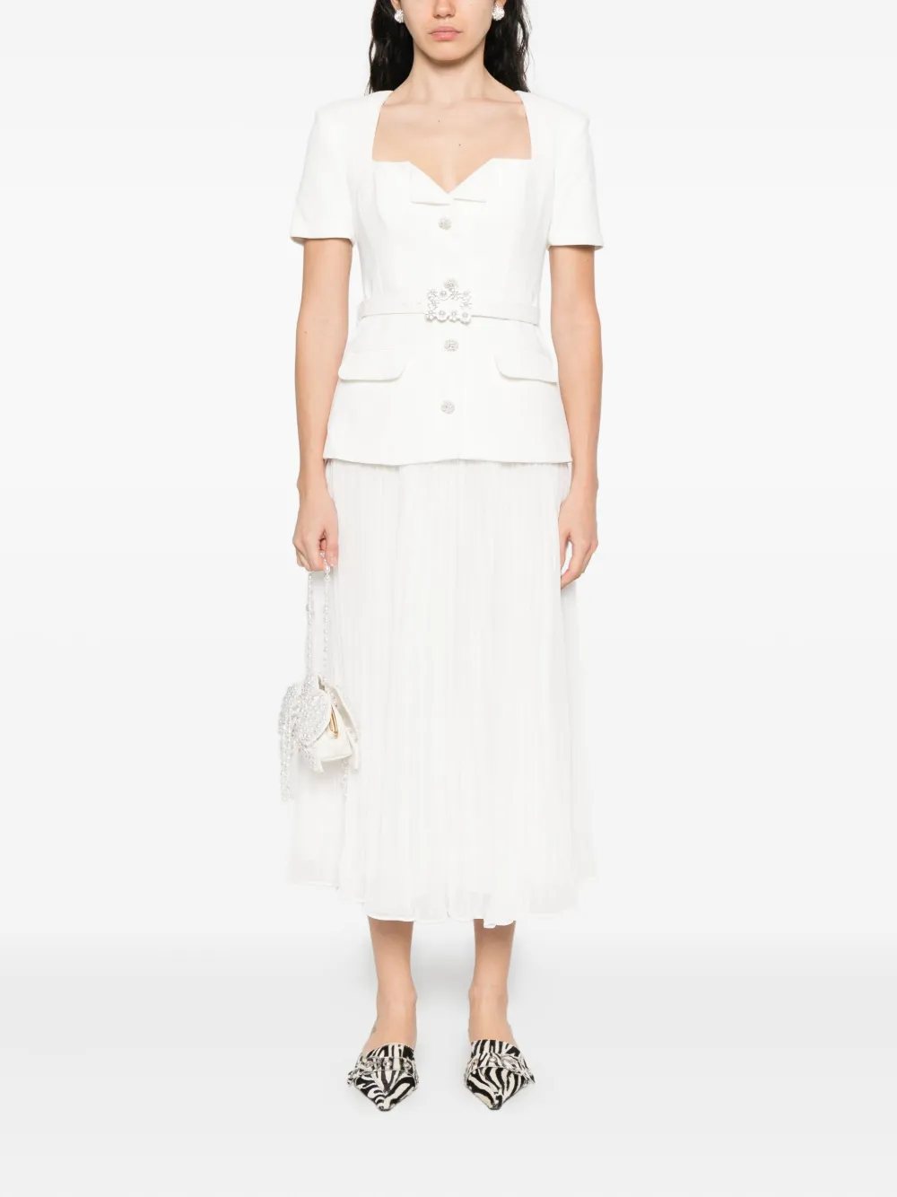 Self-Portrait v-neck midi dress | Day Dresses | Image 2